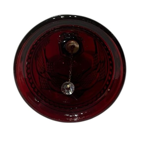 Avon Vintage 1876 Cape Cod Collection Ruby Red Glass Bell - Picture 3 of 6